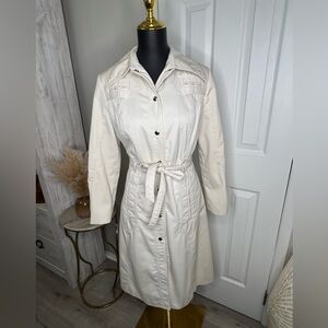 Vintage 80’s Sears Women's Off-White Trench Coat